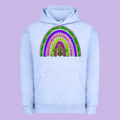 Mardi Gras Rainbow Urban Hoodie Designed By Barkaloodesign