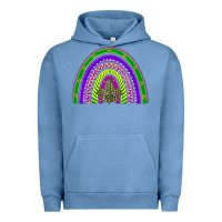 Pigment Pebble Blue mardi gras rainbow Urban Hoodie - BarkalooDesign