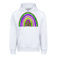 White mardi gras rainbow Urban Hoodie - BarkalooDesign