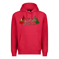 Cardinal merry christmas glitter plaid trees Premium Hoodie - AdoDesignShop