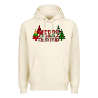 Tofu merry christmas glitter plaid trees Premium Hoodie - AdoDesignShop