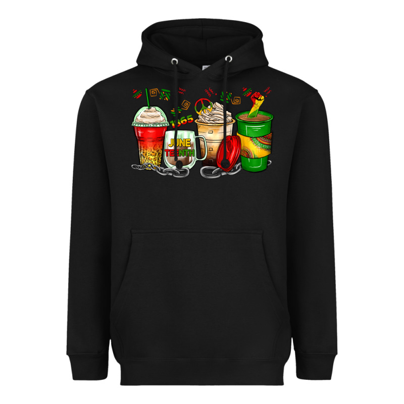 Juneteenth Coffee Cups Heavyweight Hoodie by Zillion Design Studio | Teevron