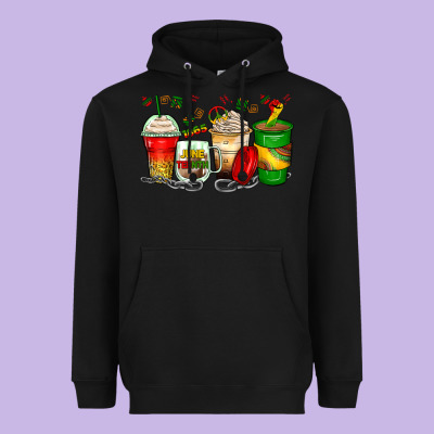 Juneteenth Coffee Cups Heavyweight Hoodie Designed By Zillion Design Studio