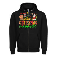 Black baking christmas memories Zipper Hoodie - MaliasSmallBusiness