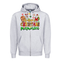 Heather Grey baking christmas memories Zipper Hoodie - MaliasSmallBusiness