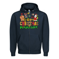 Navy baking christmas memories Zipper Hoodie - MaliasSmallBusiness