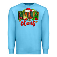 Ocean Blue Christmas lala claus Premium Sweatshirt - FaDigitalArtStudio