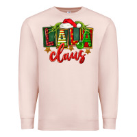 Pale Pink Christmas lala claus Premium Sweatshirt - FaDigitalArtStudio