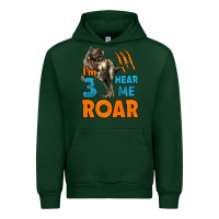 Forest Green i'm three hear me roar dinosaur birthday Urban Hoodie - LillyAllenDesigns