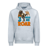 Heather Grey i'm three hear me roar dinosaur birthday Urban Hoodie - LillyAllenDesigns