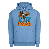 Pigment Pebble Blue i'm three hear me roar dinosaur birthday Urban Hoodie - LillyAllenDesigns