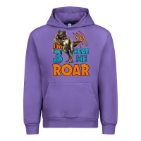 Tulip i'm three hear me roar dinosaur birthday Urban Hoodie - LillyAllenDesigns