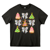 Asphalt Christmas Trees And Bow Heavy Core Tee - CowhideDigitalArt