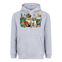 Heather Grey indian headdress coffee cups Heavyweight Hoodie - Zillion Design Studio