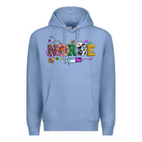 Colony Blue mardi gras nurse leopard cowhide glitter Premium Hoodie - Artiststas