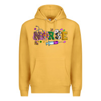 Mustard mardi gras nurse leopard cowhide glitter Premium Hoodie - Artiststas