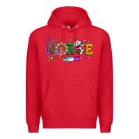 Red mardi gras nurse leopard cowhide glitter Premium Hoodie - Artiststas