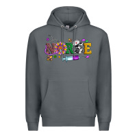 Rock mardi gras nurse leopard cowhide glitter Premium Hoodie - Artiststas