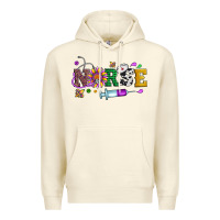 Sandshell mardi gras nurse leopard cowhide glitter Premium Hoodie - Artiststas