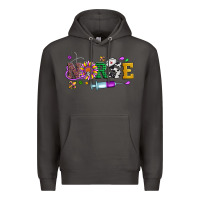 Smoke mardi gras nurse leopard cowhide glitter Premium Hoodie - Artiststas