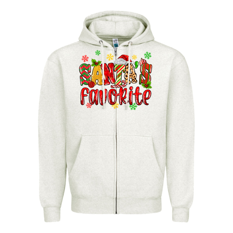 Santa's Favorite Zipper Hoodie by MaliasSmallBusiness | Teevron