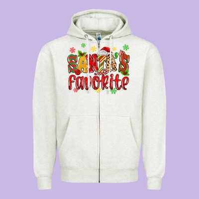 Zipper Hoodie santa's favorite