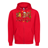 Red santa's favorite Zipper Hoodie - MaliasSmallBusiness