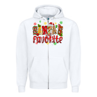 White santa's favorite Zipper Hoodie - MaliasSmallBusiness
