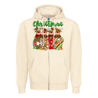Sandshell christmas crew  deer Zipper Hoodie - MaliasSmallBusiness