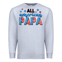 Heather Grey All American papa Premium Sweatshirt - Neo Western