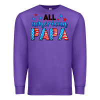Purple All American papa Premium Sweatshirt - Neo Western