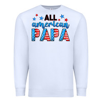 White All American papa Premium Sweatshirt - Neo Western