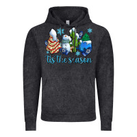 Vintage Black tis the season christmas tree  cake winter and snowman Vintage Hoodie - AdoDesignShop
