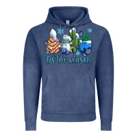 Vintage Denim tis the season christmas tree  cake winter and snowman Vintage Hoodie - AdoDesignShop