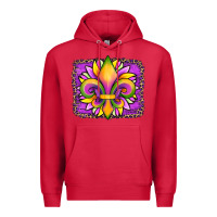 Cardinal mardi gras fleur de lis sunflower leopard Premium Hoodie - Artiststas