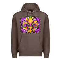 Coffee mardi gras fleur de lis sunflower leopard Premium Hoodie - Artiststas