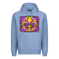 Colony Blue mardi gras fleur de lis sunflower leopard Premium Hoodie - Artiststas