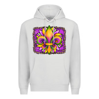 Dove Grey mardi gras fleur de lis sunflower leopard Premium Hoodie - Artiststas