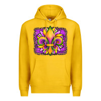 Lemon mardi gras fleur de lis sunflower leopard Premium Hoodie - Artiststas