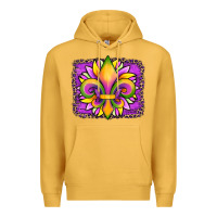 Mustard mardi gras fleur de lis sunflower leopard Premium Hoodie - Artiststas