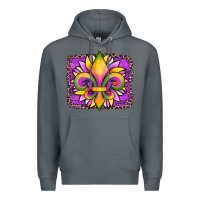 Rock mardi gras fleur de lis sunflower leopard Premium Hoodie - Artiststas