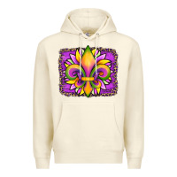 Sandshell mardi gras fleur de lis sunflower leopard Premium Hoodie - Artiststas