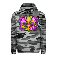 Slate Camo mardi gras fleur de lis sunflower leopard Premium Hoodie - Artiststas