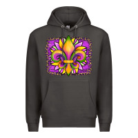 Smoke mardi gras fleur de lis sunflower leopard Premium Hoodie - Artiststas