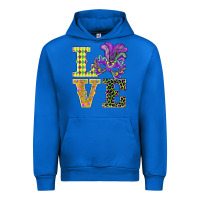 Cobalt mardi gras love mask Urban Hoodie - BarkalooDesign