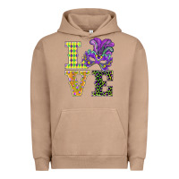 Pigment Burro mardi gras love mask Urban Hoodie - BarkalooDesign