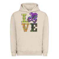 Pigment French Oak mardi gras love mask Urban Hoodie - BarkalooDesign