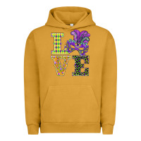 Pigment Peanut Butter mardi gras love mask Urban Hoodie - BarkalooDesign
