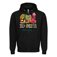 Black no dieta season Zipper Hoodie - MaliasSmallBusiness