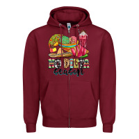 Burgundy no dieta season Zipper Hoodie - MaliasSmallBusiness